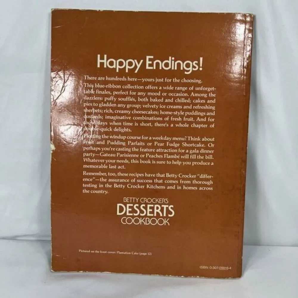 Betty Crocker's Desserts Cookbook Softcover 1978 Excellent Condition‎ Very RARE